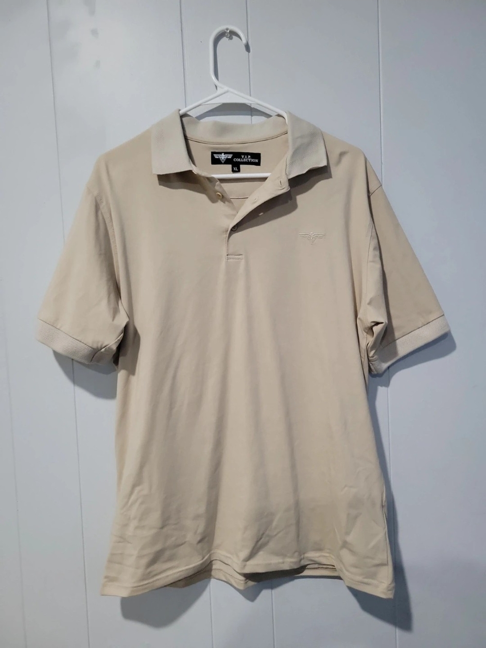 Men’s Beige Short Sleeve Polo Shirt